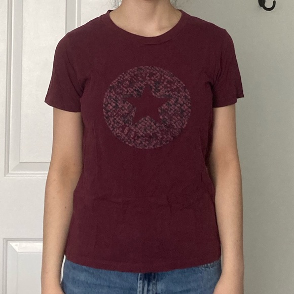 Burgundy Converse T-Shirt - Picture 2 of 3